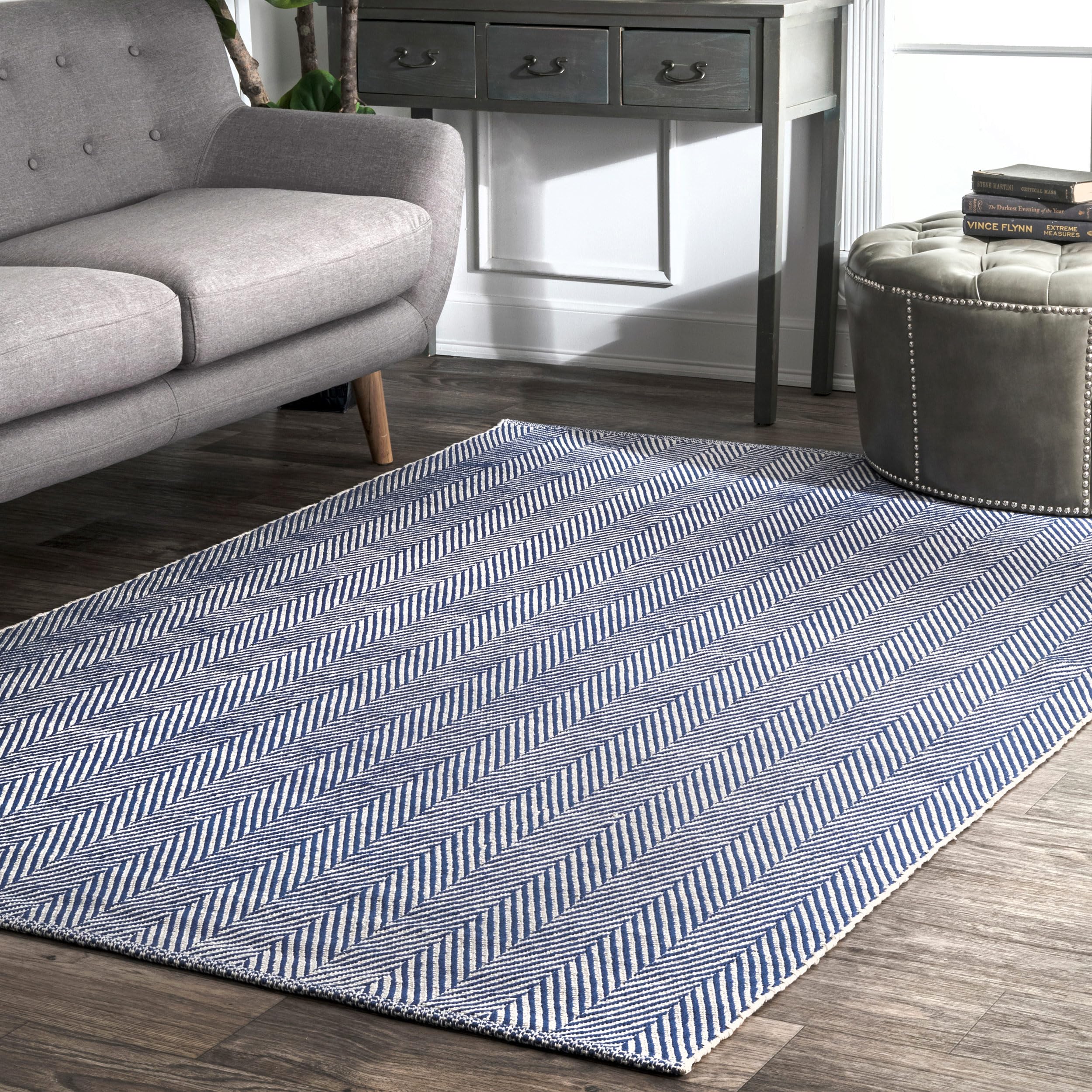 Amazon.com: nuLOOM Hand Loomed Kimberley Area Rug, 8' x 10', Navy